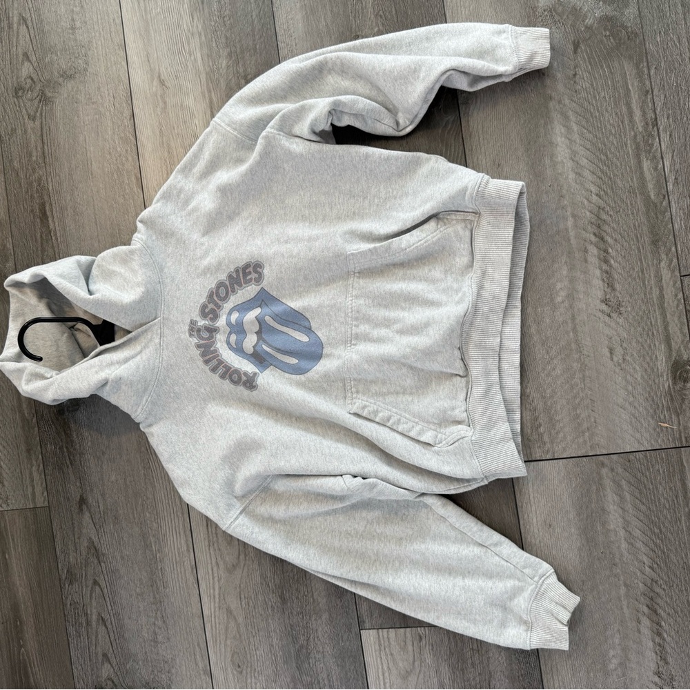 Gray Rolling Stones Hoodie